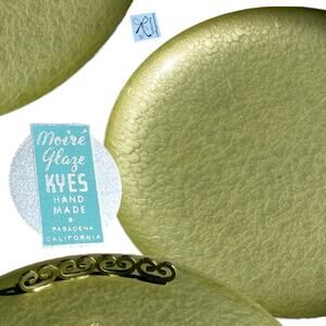 Kyes of Pasadena CA Moire Glaze Metal Raised Tray